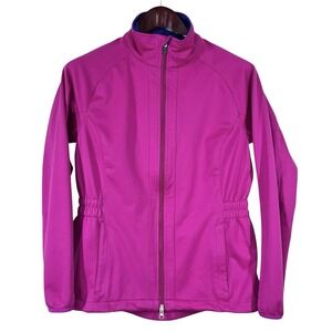 Zero Restriction Tour Series Golf Jacket Women M Pink Full Zip Soft Shell Vented